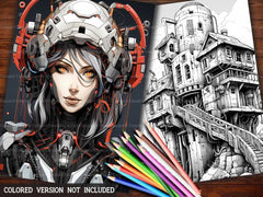 Cyberpunk Valentines Day Coloring Books - CraftNest