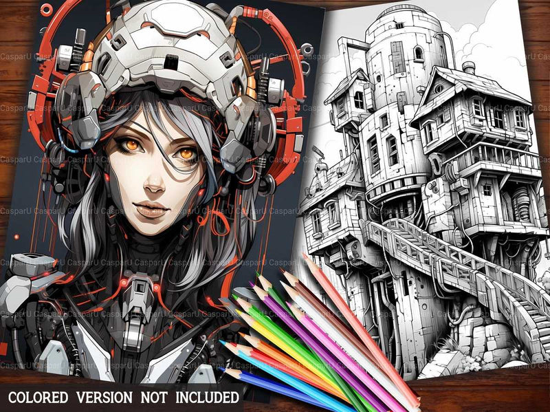 Cyberpunk Valentines Day Coloring Books - CraftNest