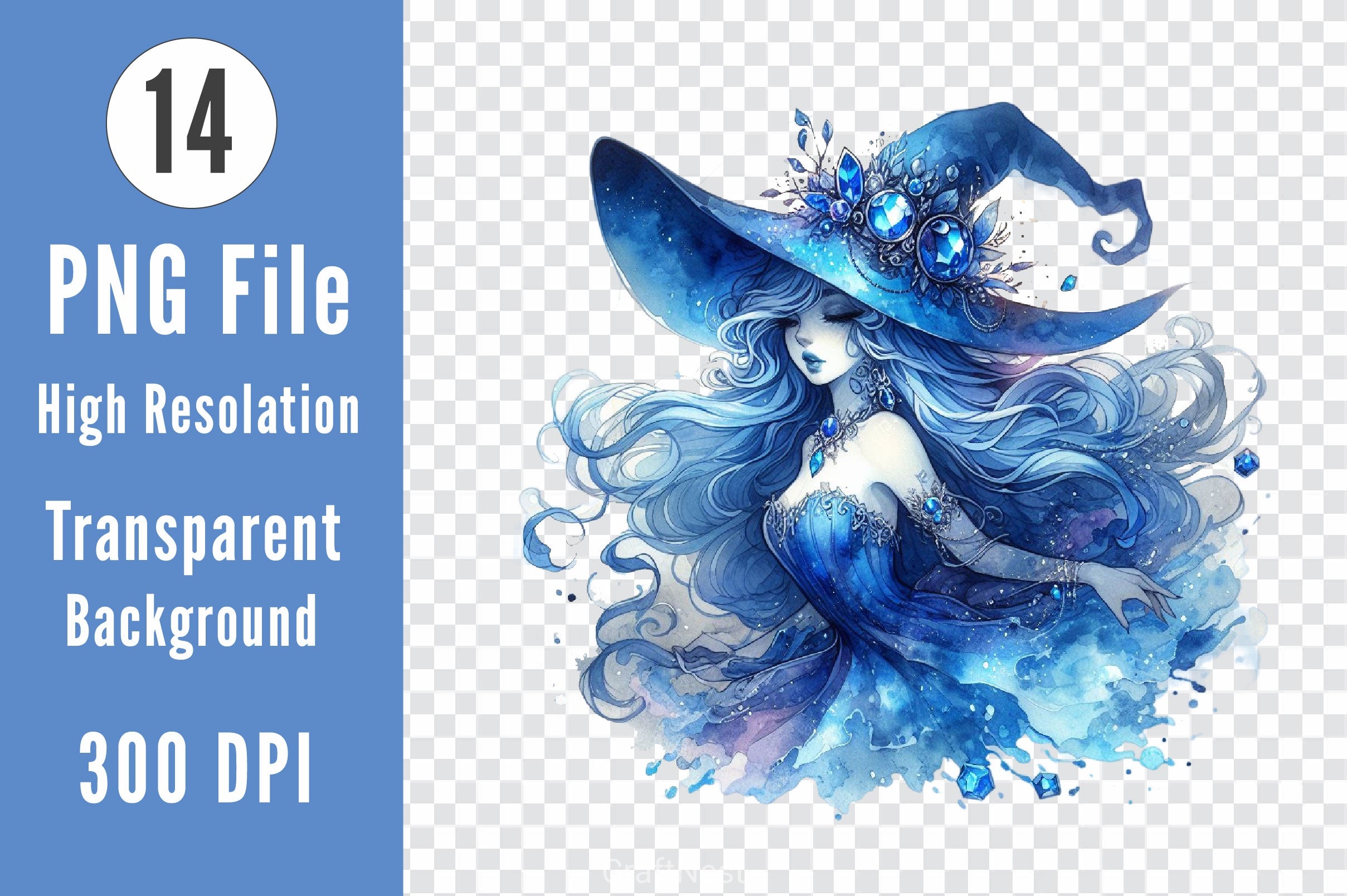 Celestial Witches Clipart Bundle - CraftNest - Digital Crafting and Art