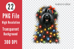 Dog Wrapped In Christmas Lights Clipart Bundle 2 - CraftNest - Digital Crafting and Art