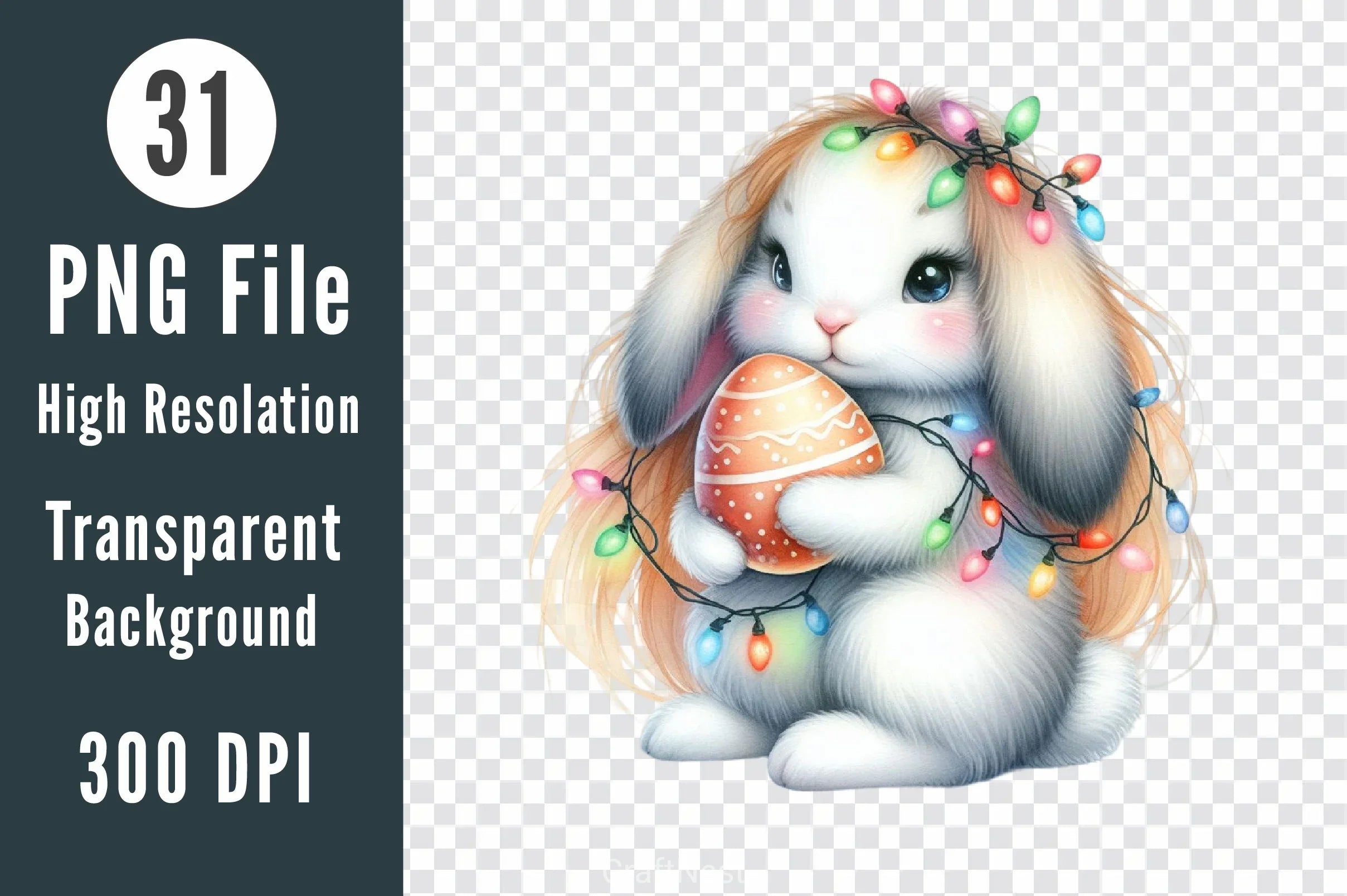 Easter Bunny Clipart Bundle 20 - CraftNest - Digital Crafting and Art