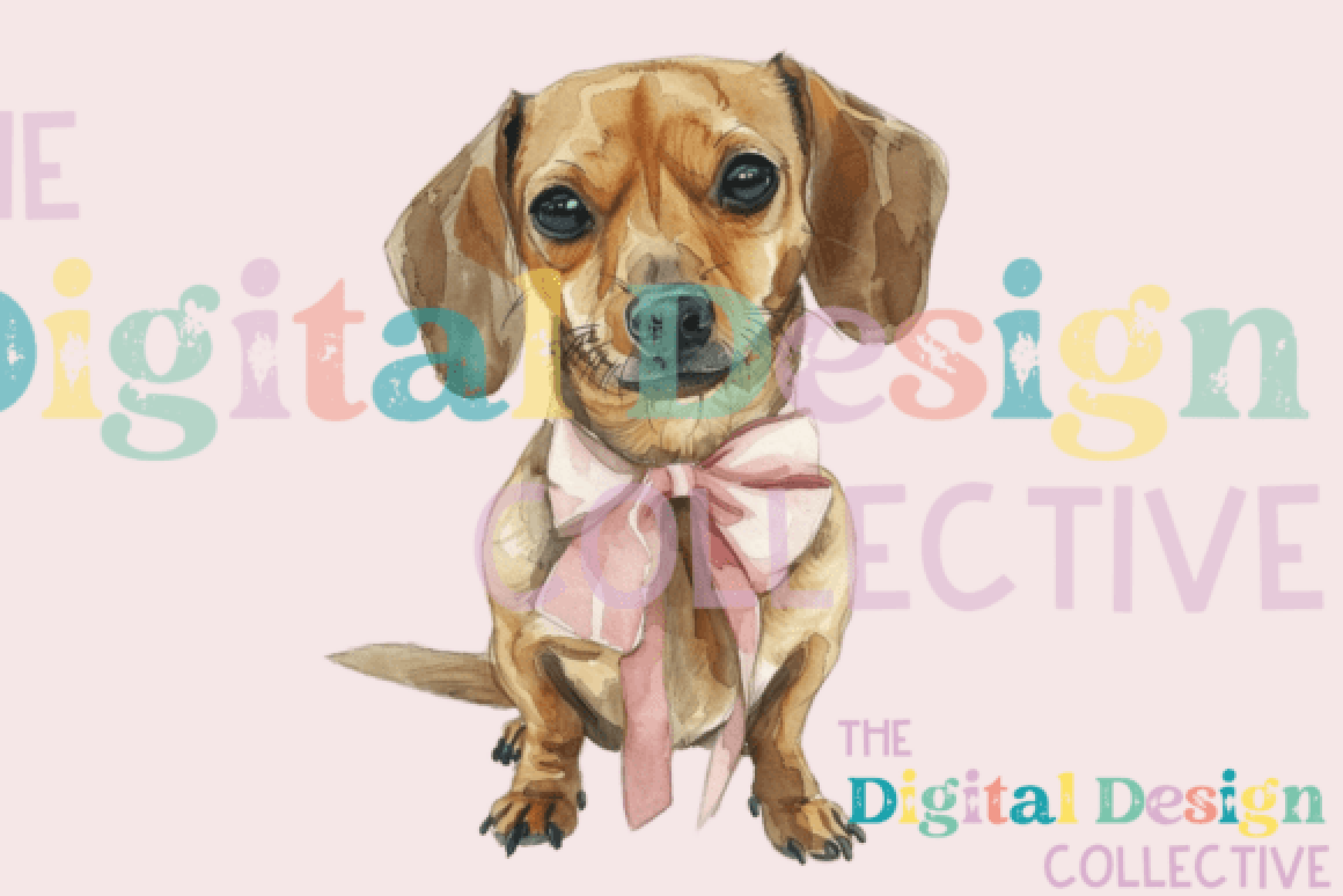 Dachshund Coquette Bow Dog Accessory Clipart Bundle