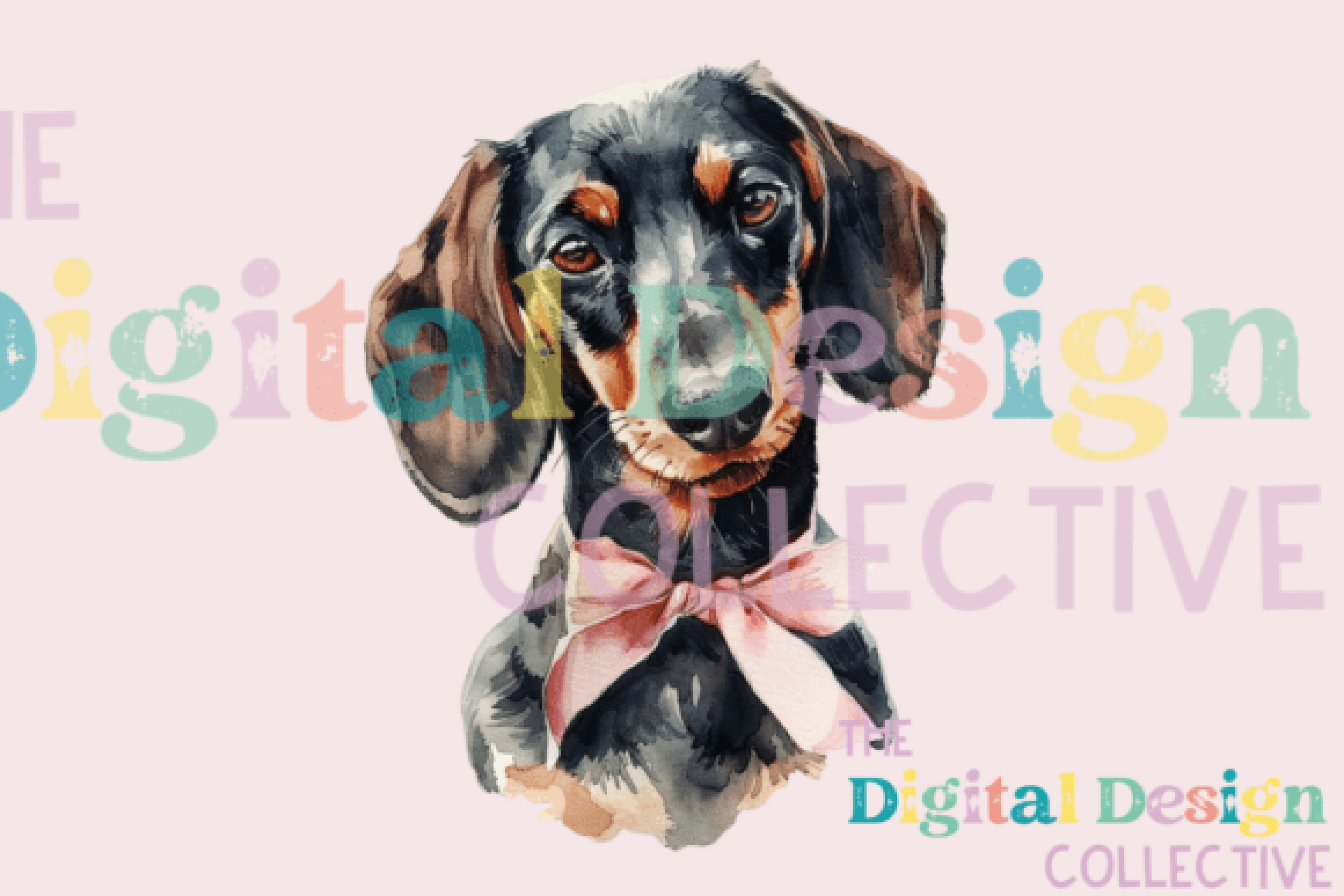 Dachshund Coquette Bow Dog Accessory Clipart Bundle