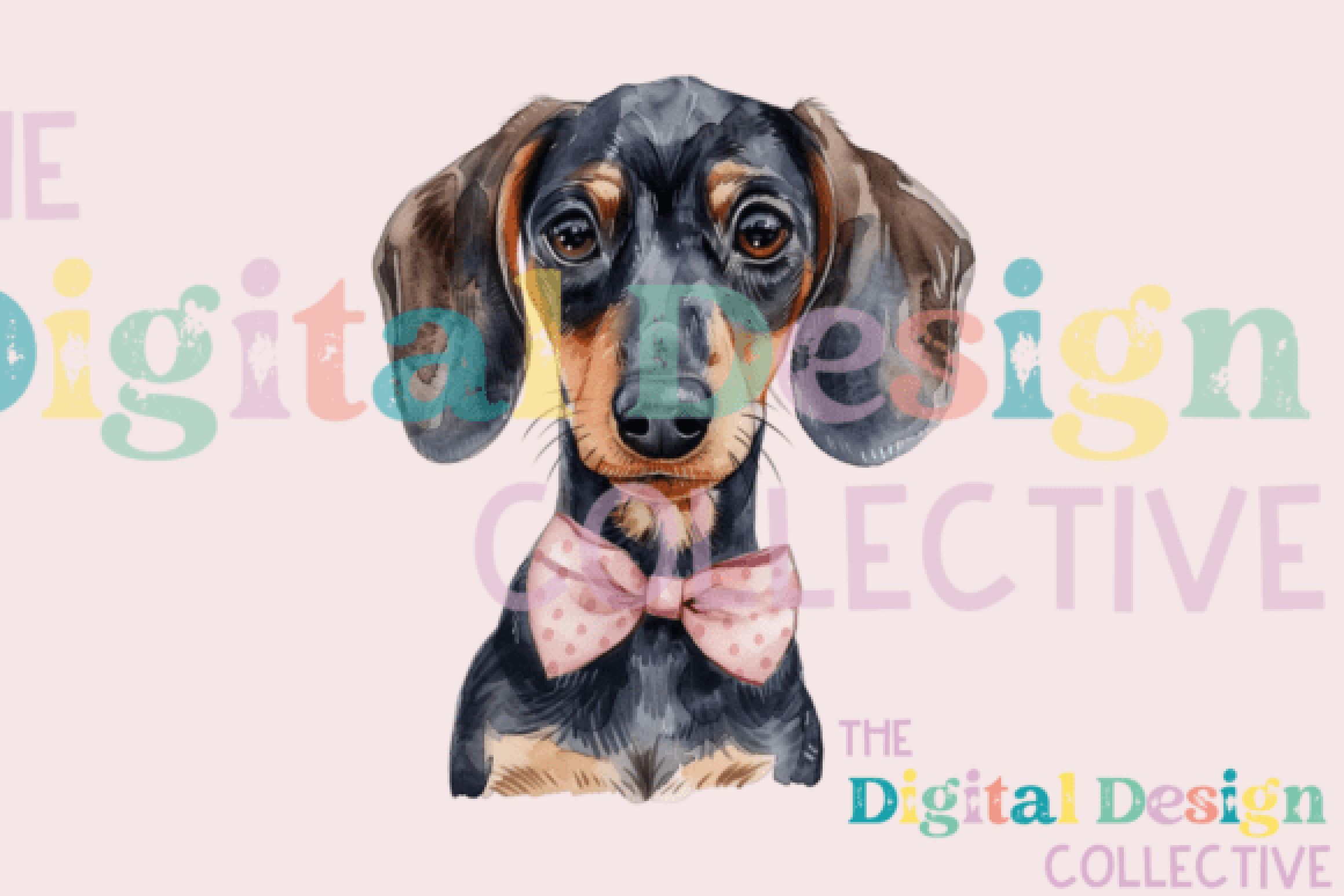 Dachshund Coquette Bow Design Clipart Bundle