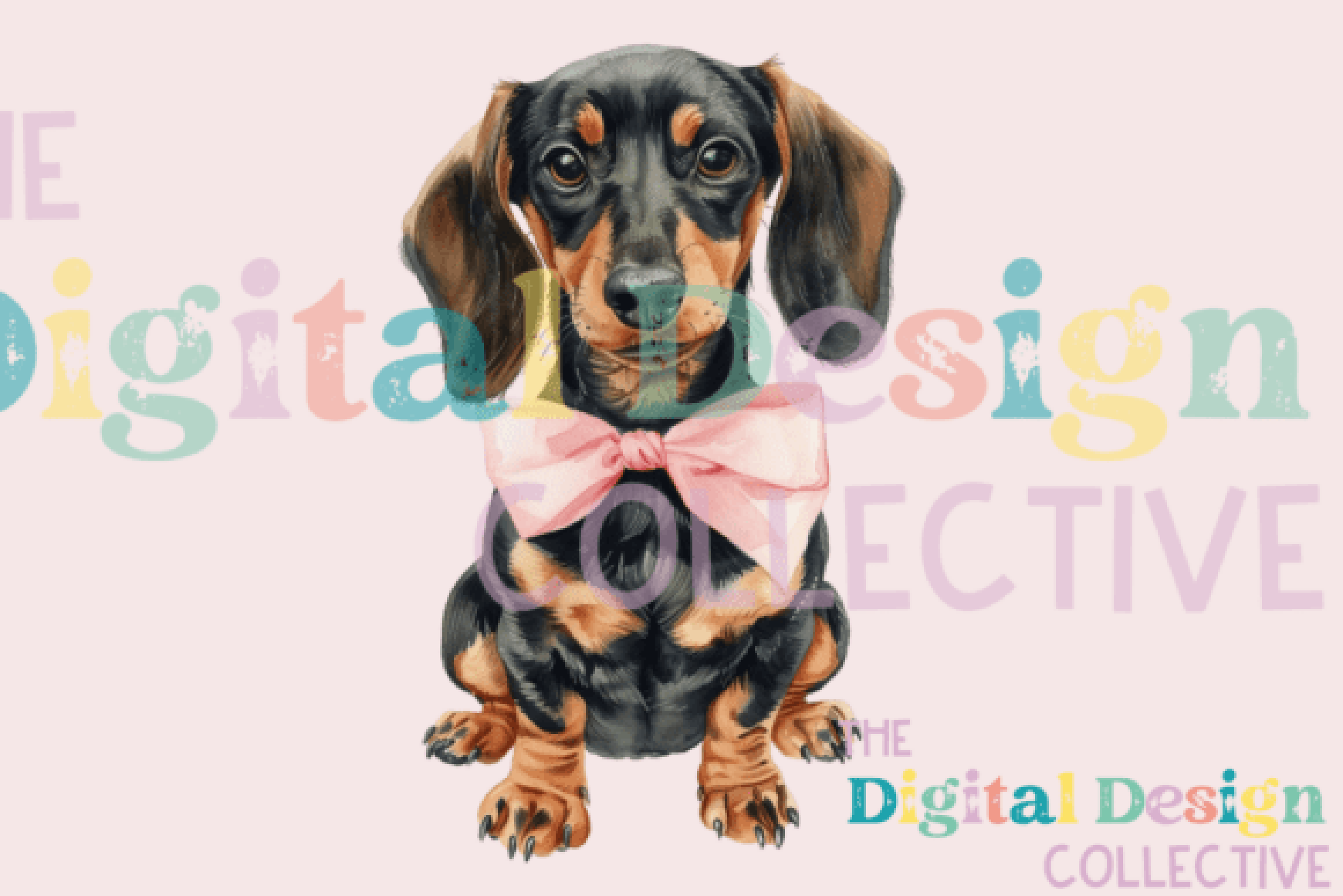Dachshund Coquette Bow Dog Accessory Clipart Bundle