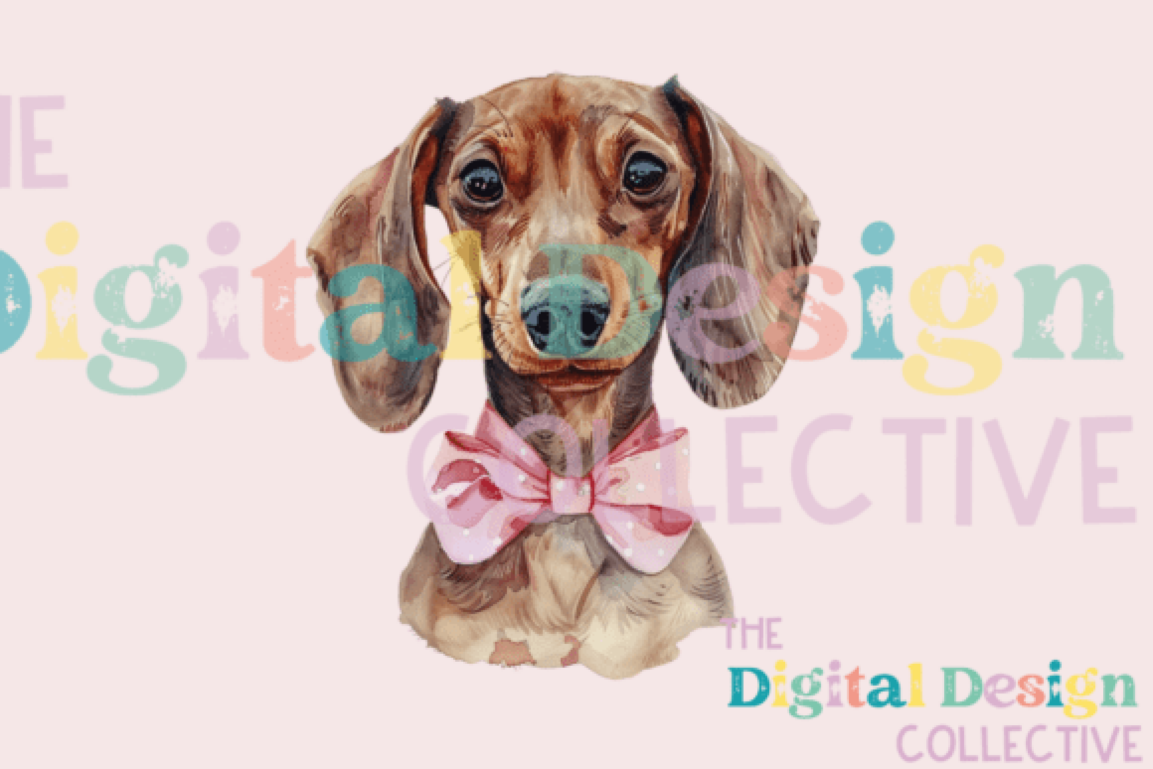 Dachshund Coquette Bow Dog Accessory Clipart Bundle