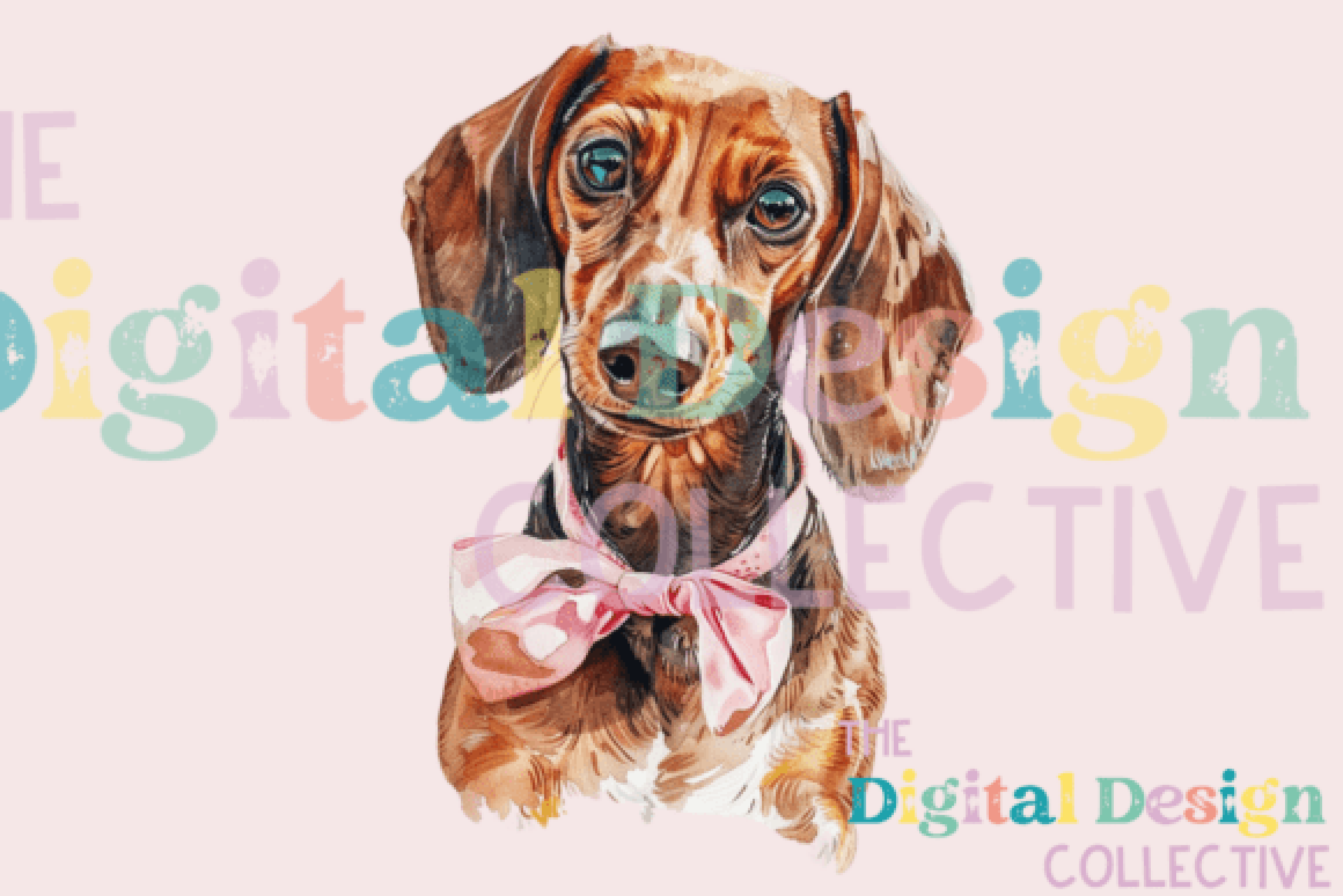 Dachshund Coquette Bow Dog Accessory Clipart Bundle