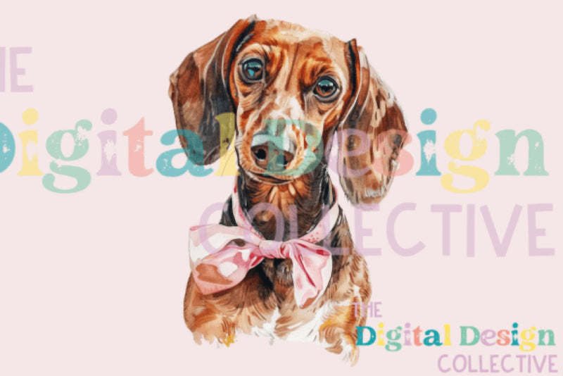 Dachshund Coquette Bow Dog Accessory Clipart Bundle - CraftNest - Digital Crafting and Art