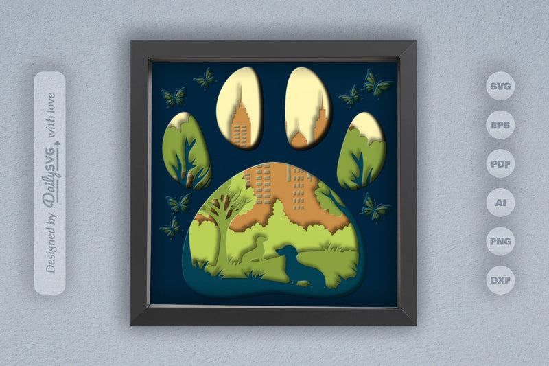 Dachshund Park Papercut SVG Bundle - CraftNest - Digital Crafting and Art