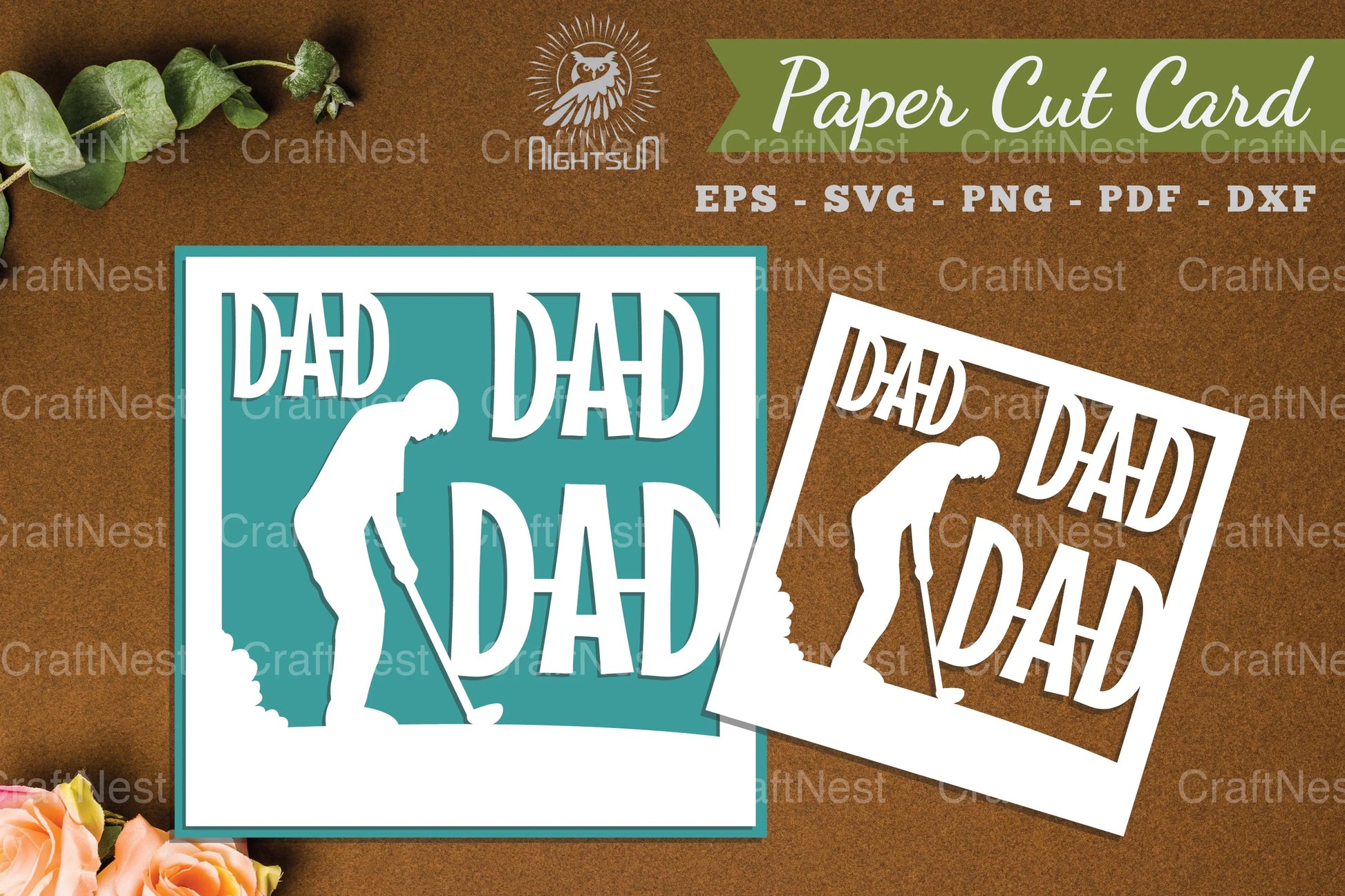 Vintage Dad Paper Cut Card SVG Bundle - CraftNest - Digital Crafting and Art