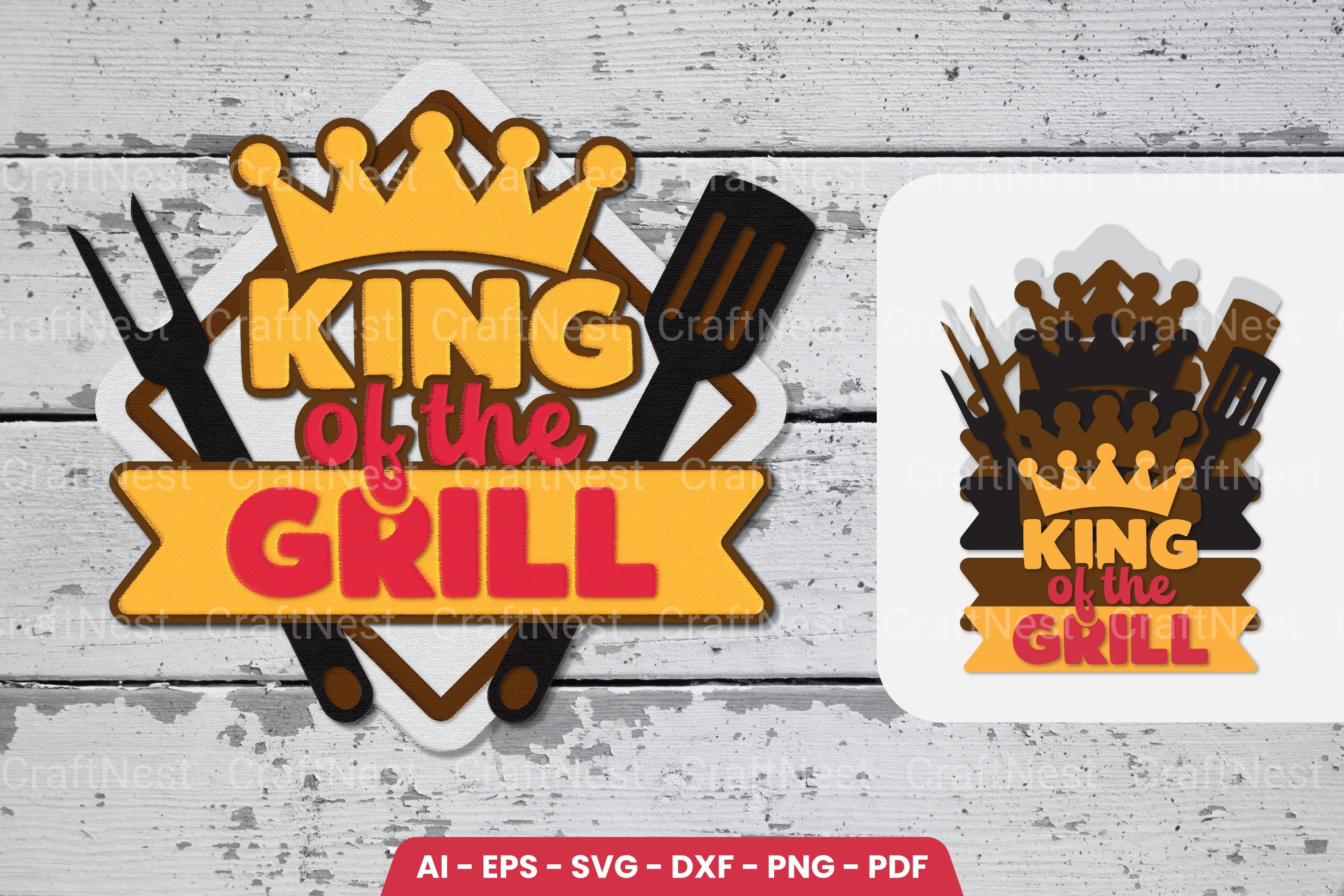 Dad's BBQ Lasercut SVG Clipart Bundle