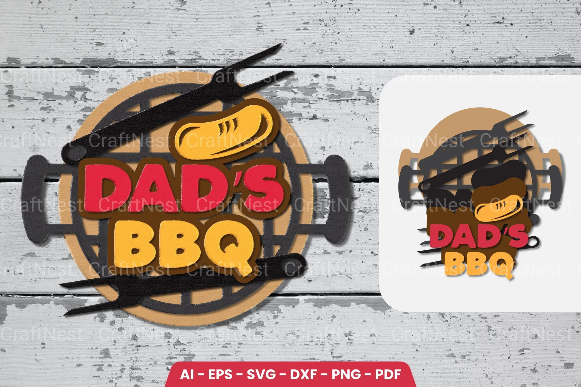 Dad's BBQ Laser Cut SVG Bundle - CraftNest - Digital Crafting and Art