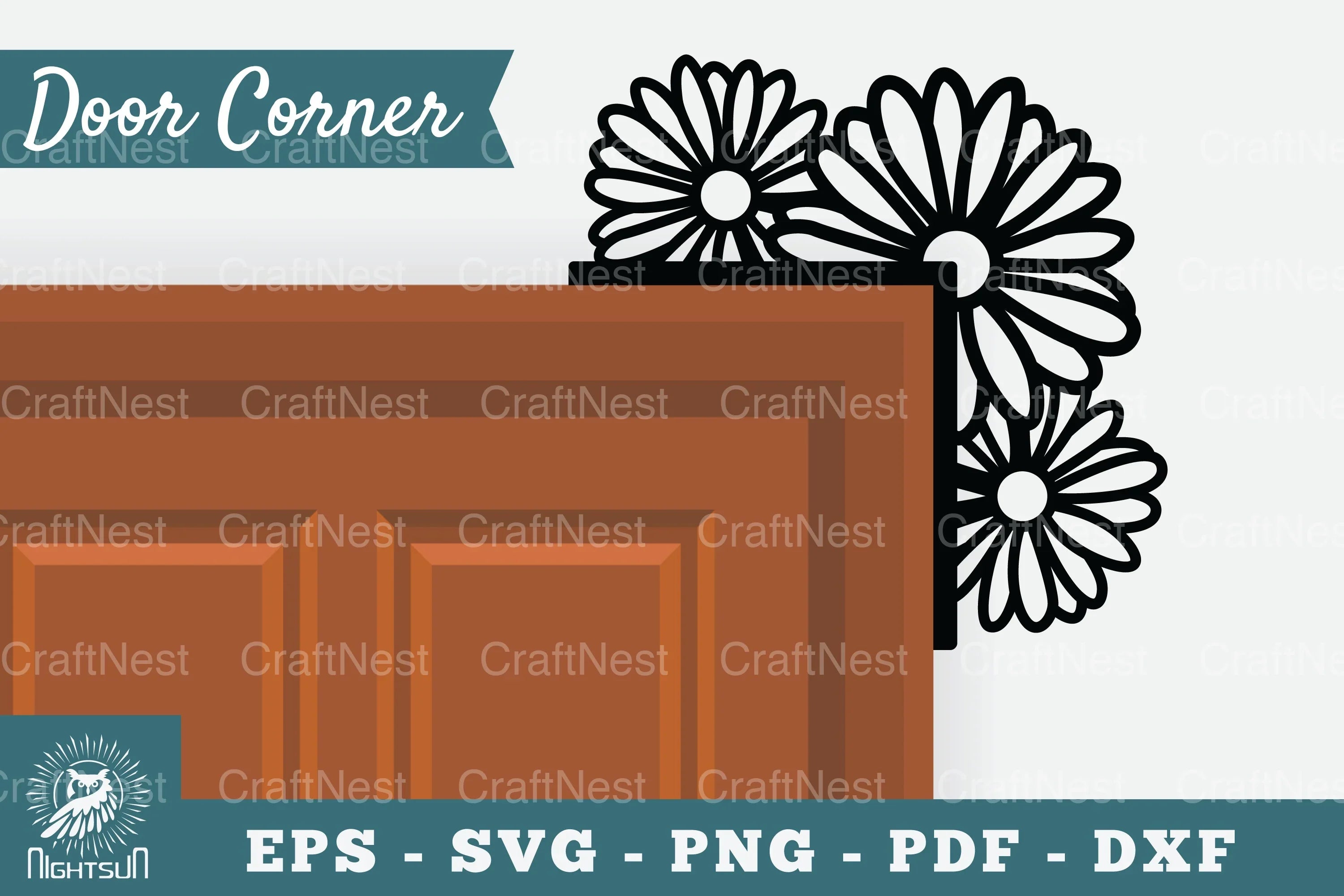 Daisy Flower Door Corner Clipart Bundle - CraftNest - Digital Crafting and Art