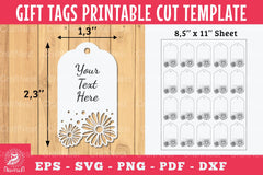 Daisy Flower Gift Tags Printable Clipart Bundle - CraftNest - Digital Crafting and Art