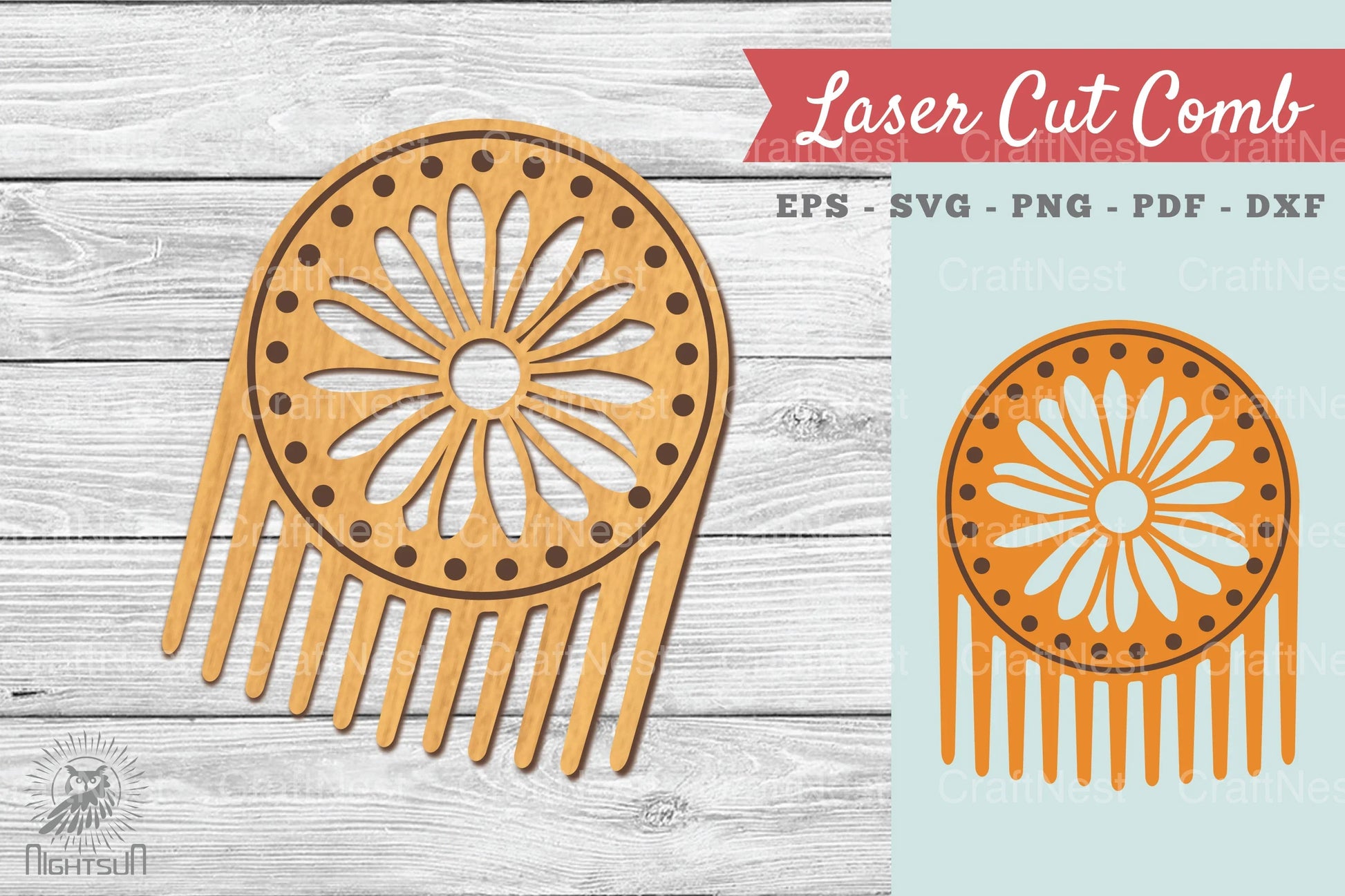 Daisy Flower Laser Cut Comb Clipart Bundle - CraftNest - Digital Crafting and Art