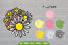 Daisy Flower Mandala Layered Papercut Clipart Bundle