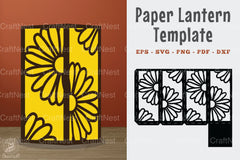 Daisy Flower Papercut Lantern Template Clipart Bundle - CraftNest - Digital Crafting and Art