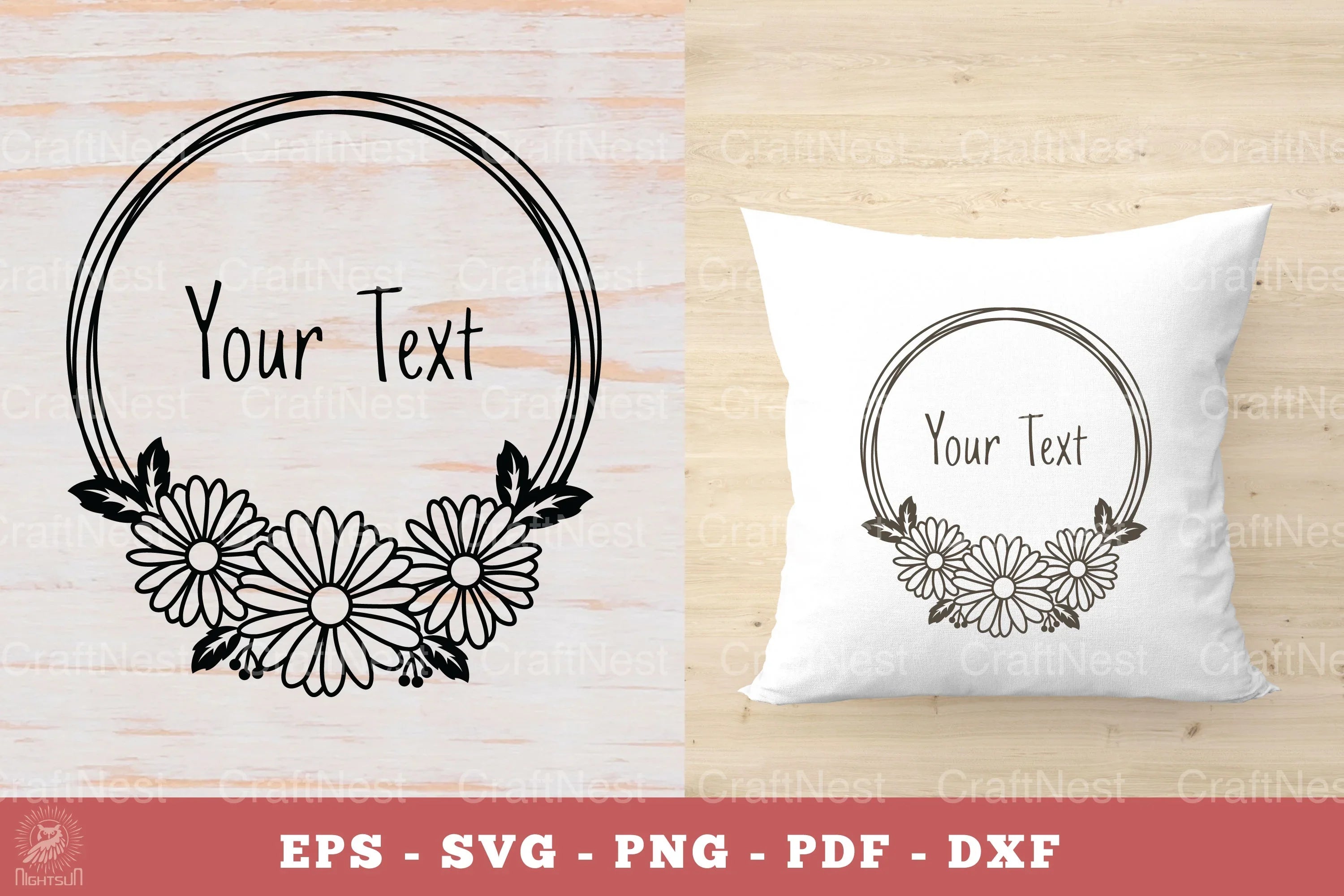 Vintage Daisy Flowers Monogram Clipart Bundle - CraftNest - Digital Crafting and Art