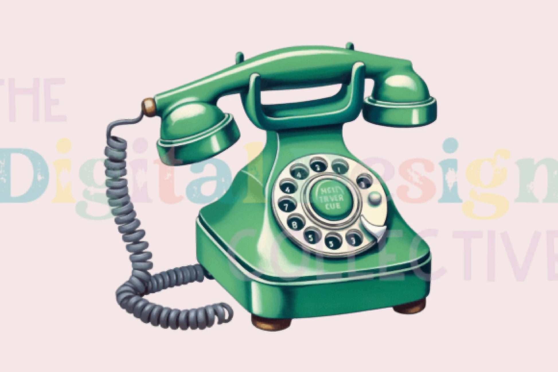 Dark Green Floral Vintage Phone Clipart Bundle - CraftNest - Digital Crafting and Art