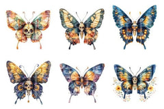 Day of the Dead Sugar Skull Butterfly Clipart Bundle - CraftNest - Digital Crafting and Art