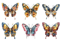 Day of the Dead Sugar Skull Butterfly Clipart Bundle - CraftNest - Digital Crafting and Art