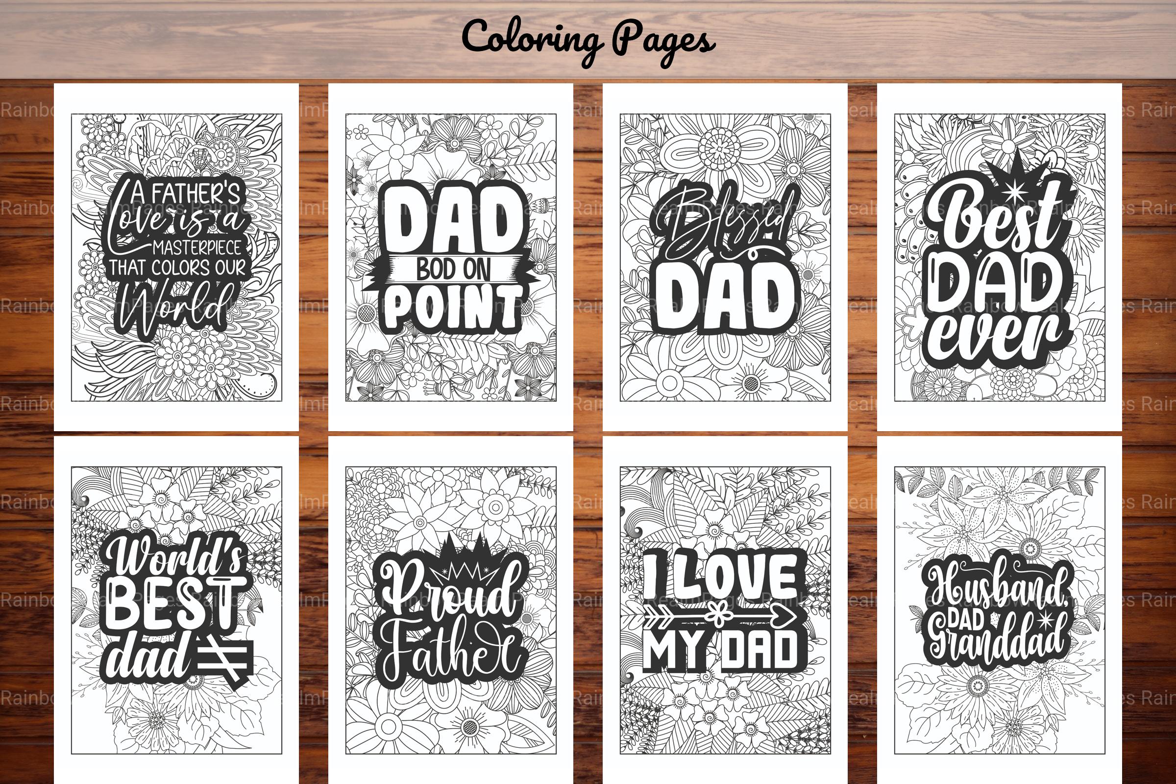 Father's Day Quotes Coloring Book - CraftNest - Digital Crafting and Art