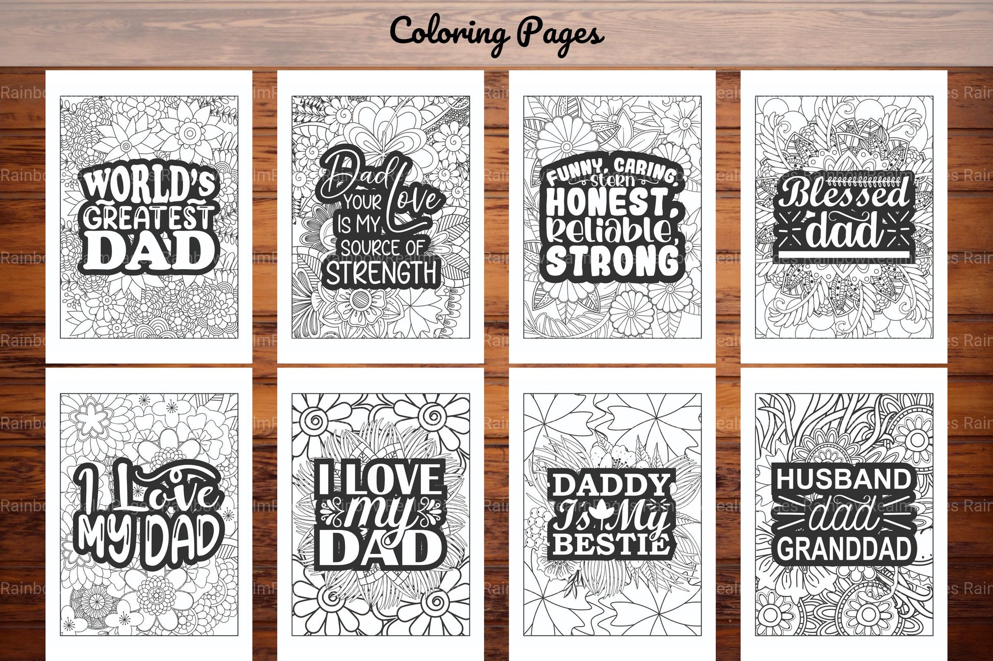 Father's Day Quotes Coloring Book - CraftNest - Digital Crafting and Art