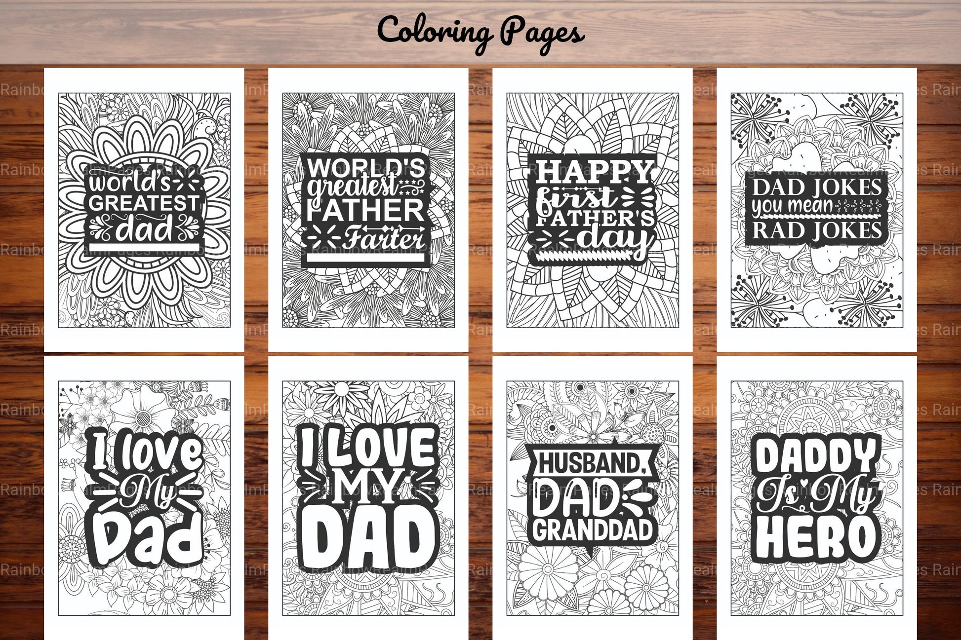 Father's Day Quotes Coloring Book - CraftNest - Digital Crafting and Art