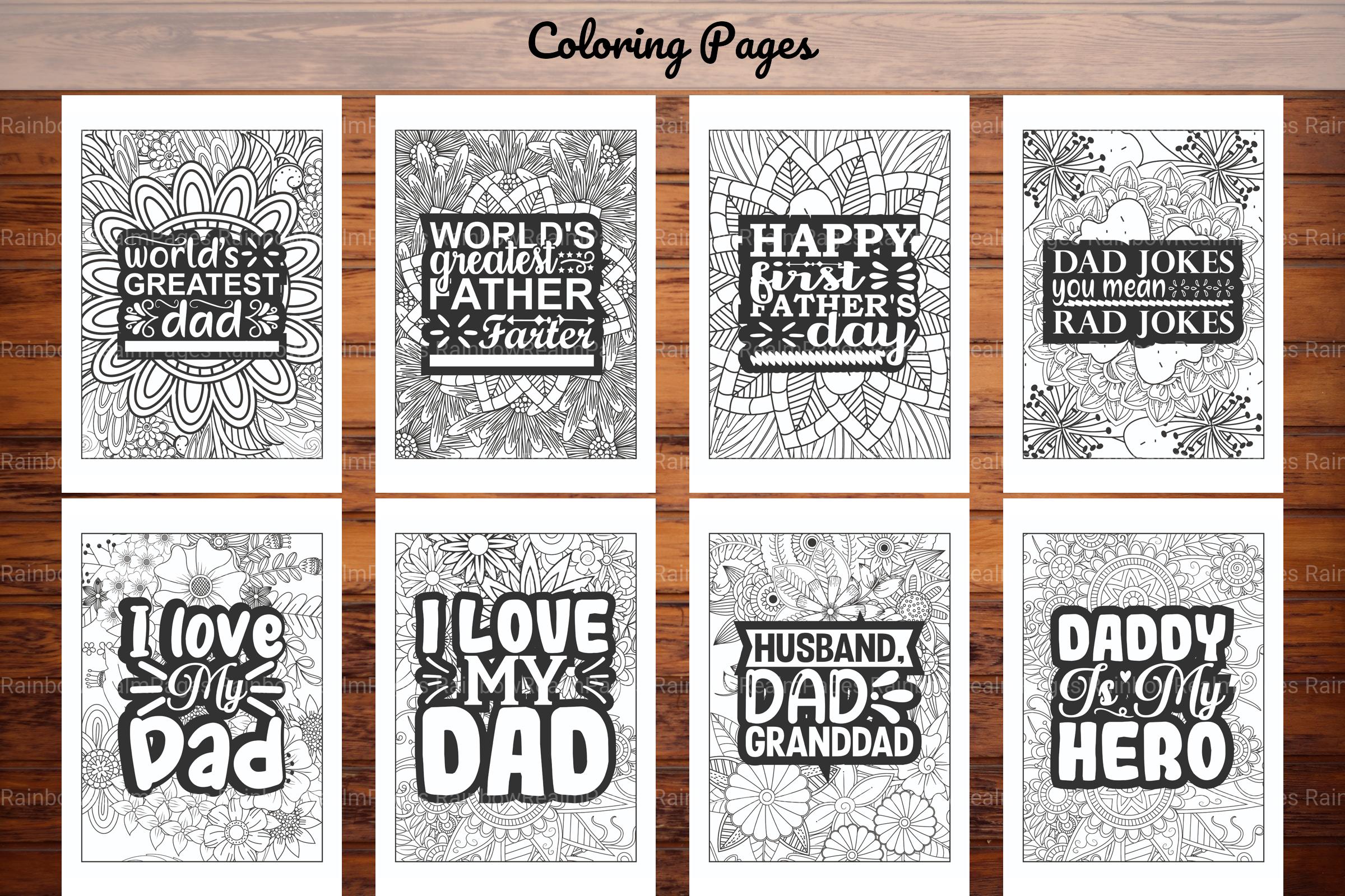Father's Day Quotes Coloring Book - CraftNest - Digital Crafting and Art