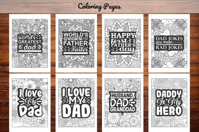 Father's Day Quotes Coloring Book - CraftNest - Digital Crafting and Art