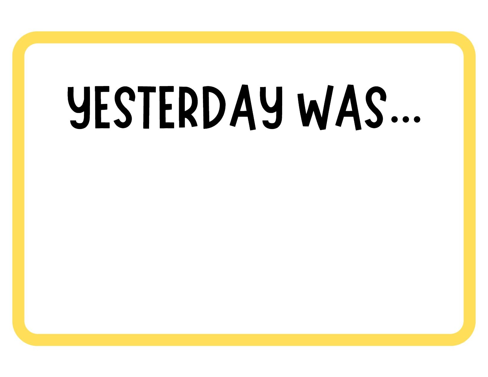 Days of the Week Flashcards