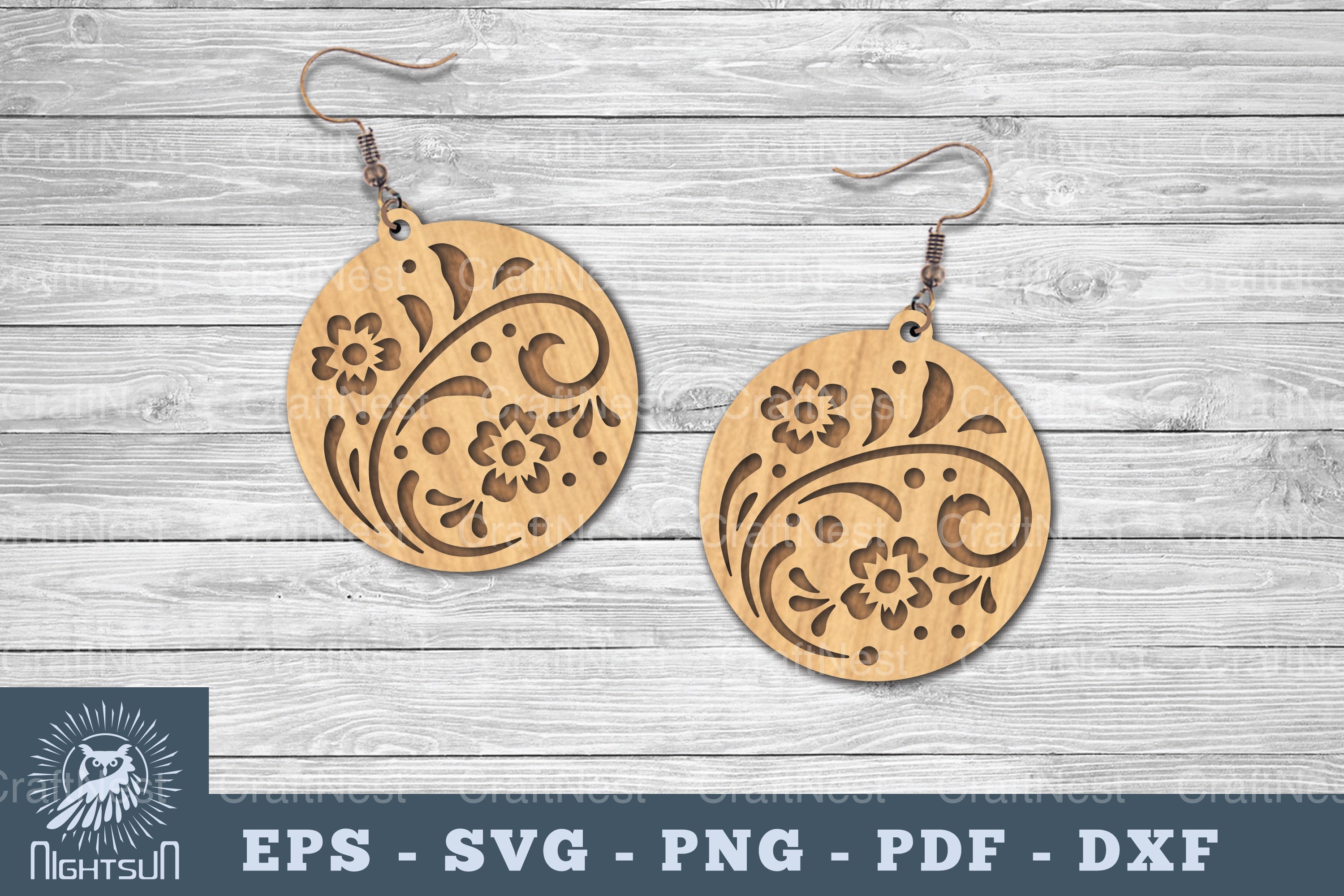 1992 Decorative Ball Lasercut Earrings - Jewelry Design - CraftNest - Digital Crafting and Art