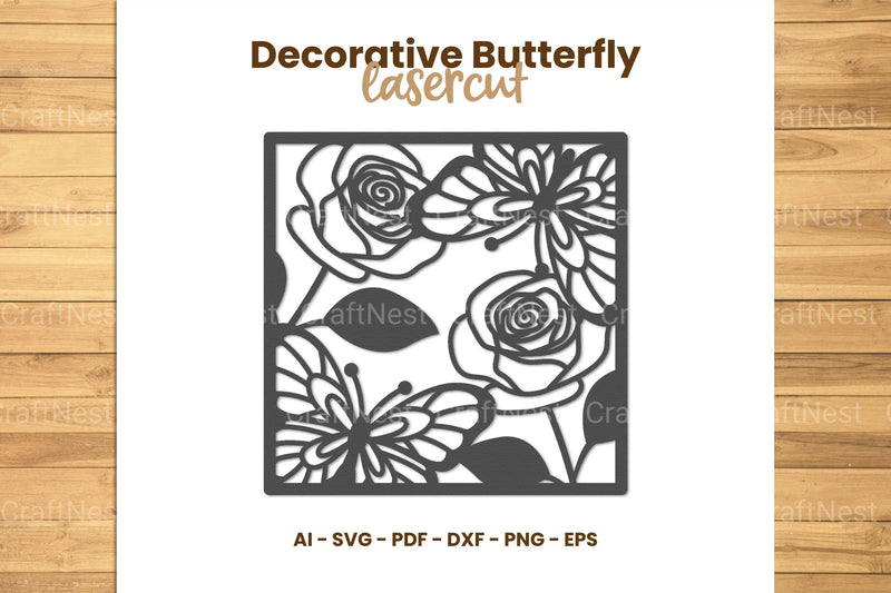 Decorative Butterfly Lasercut SVG Bundle - CraftNest - Digital Crafting and Art