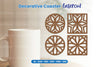Decorative Coaster Lasercut SVG Clipart Bundle