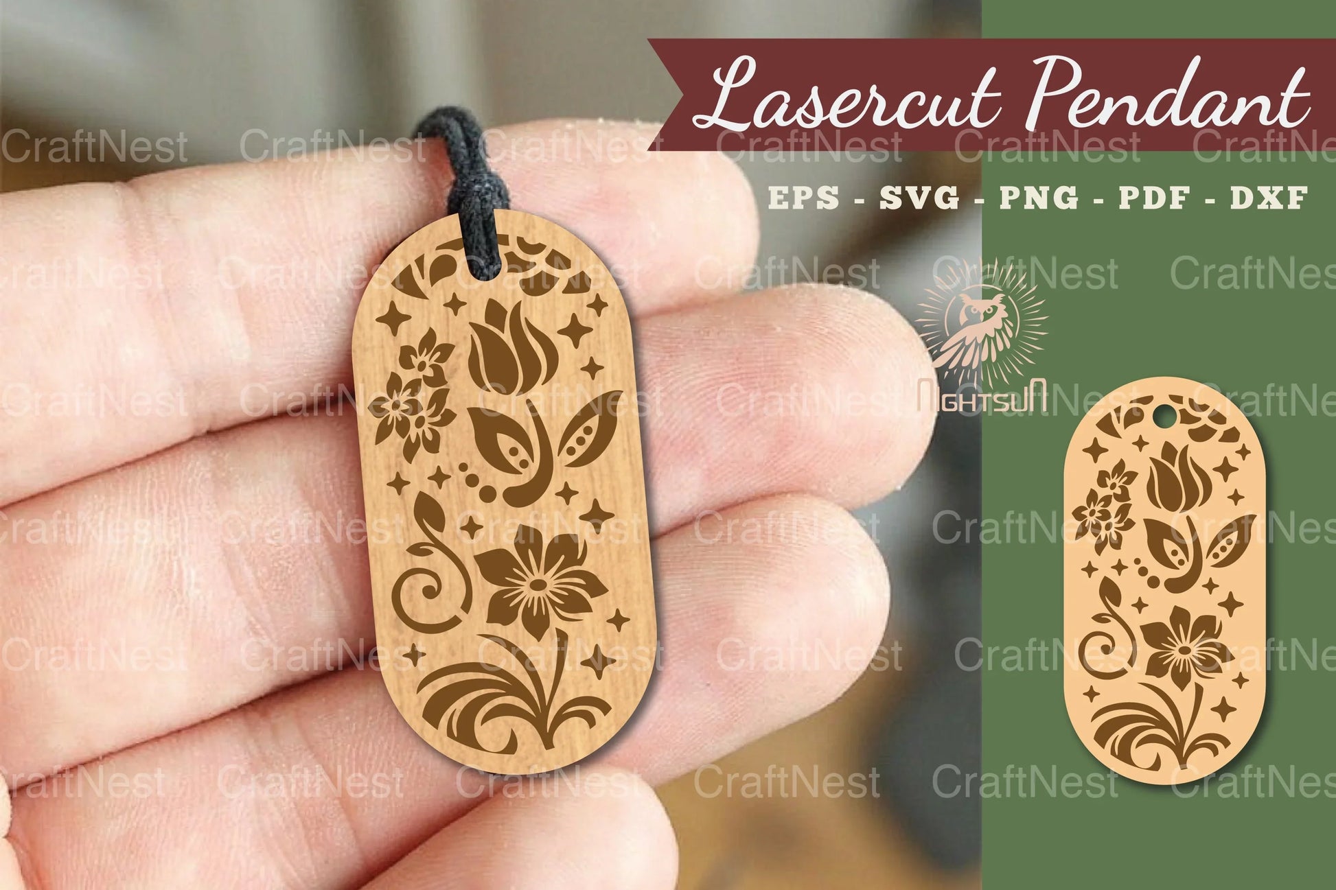 Decorative Floral Lasercut Pendant Clipart Bundle - CraftNest - Digital Crafting and Art