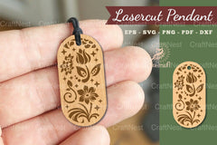 Decorative Floral Lasercut Pendant Clipart Bundle - CraftNest - Digital Crafting and Art