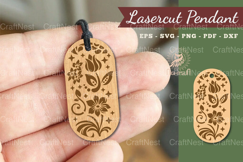 Decorative Floral Lasercut Pendant Clipart Bundle - CraftNest - Digital Crafting and Art