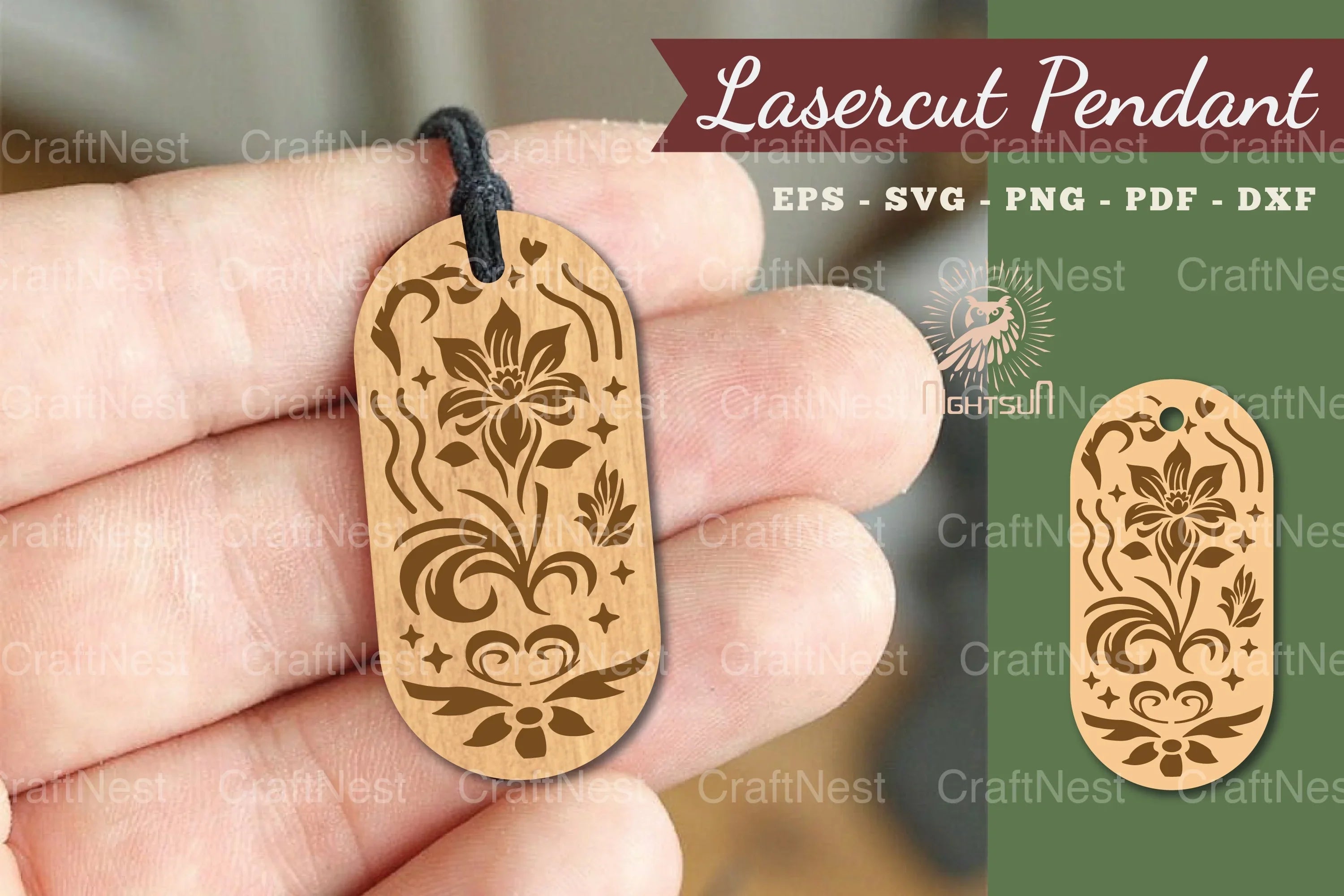 Decorative Floral Lasercut Pendant Clipart Bundle - CraftNest - Digital Crafting and Art