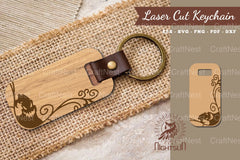 Decorative Ghost Laser Cut Keychain Design Bundle - CraftNest - Digital Crafting and Art