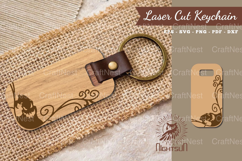 Decorative Ghost Laser Cut Keychain Design Bundle - CraftNest - Digital Crafting and Art