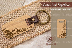 Decorative Halloween Laser Cut Keychain Clipart Bundle - CraftNest - Digital Crafting and Art