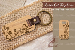 Decorative Heart Laser Cut Keychain Design Bundle - CraftNest - Digital Crafting and Art