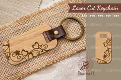 Decorative Heart Laser Cut Keychain Clipart Bundle - CraftNest - Digital Crafting and Art