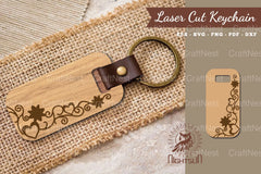 Decorative Heart Laser Cut Keychain Design Bundle - CraftNest - Digital Crafting and Art