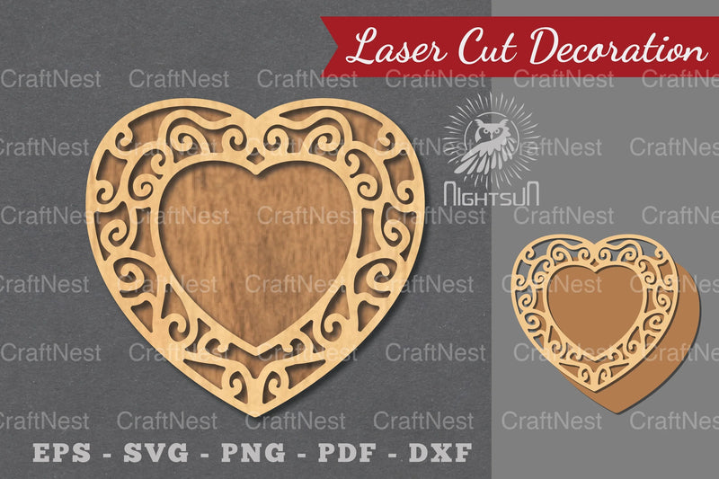 Decorative Heart Laser Cut Sign Bundle - CraftNest - Digital Crafting and Art