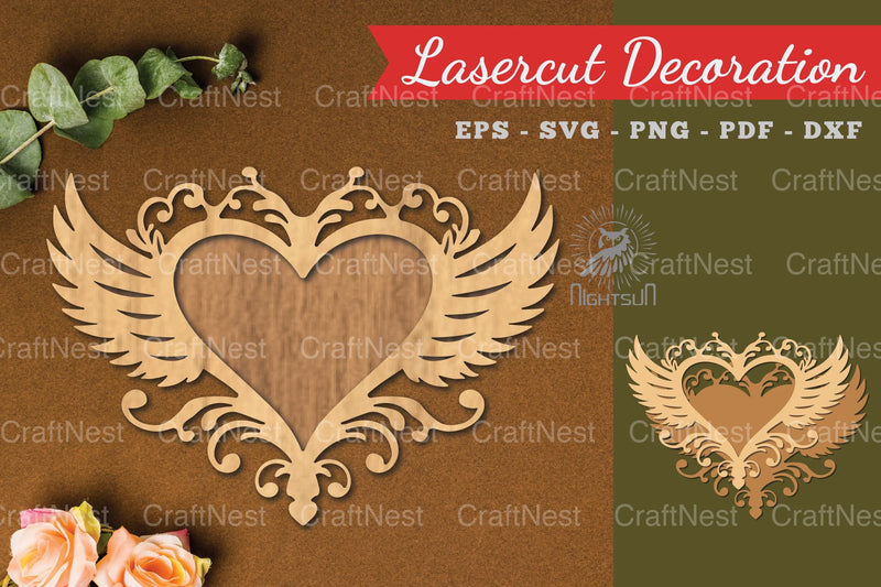 Decorative Heart Lasercut Decoration Clipart Bundle - CraftNest - Digital Crafting and Art
