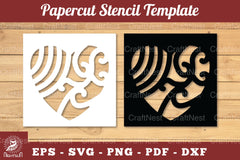 Decorative Heart Papercut Stencil Clipart Bundle - CraftNest - Digital Crafting and Art