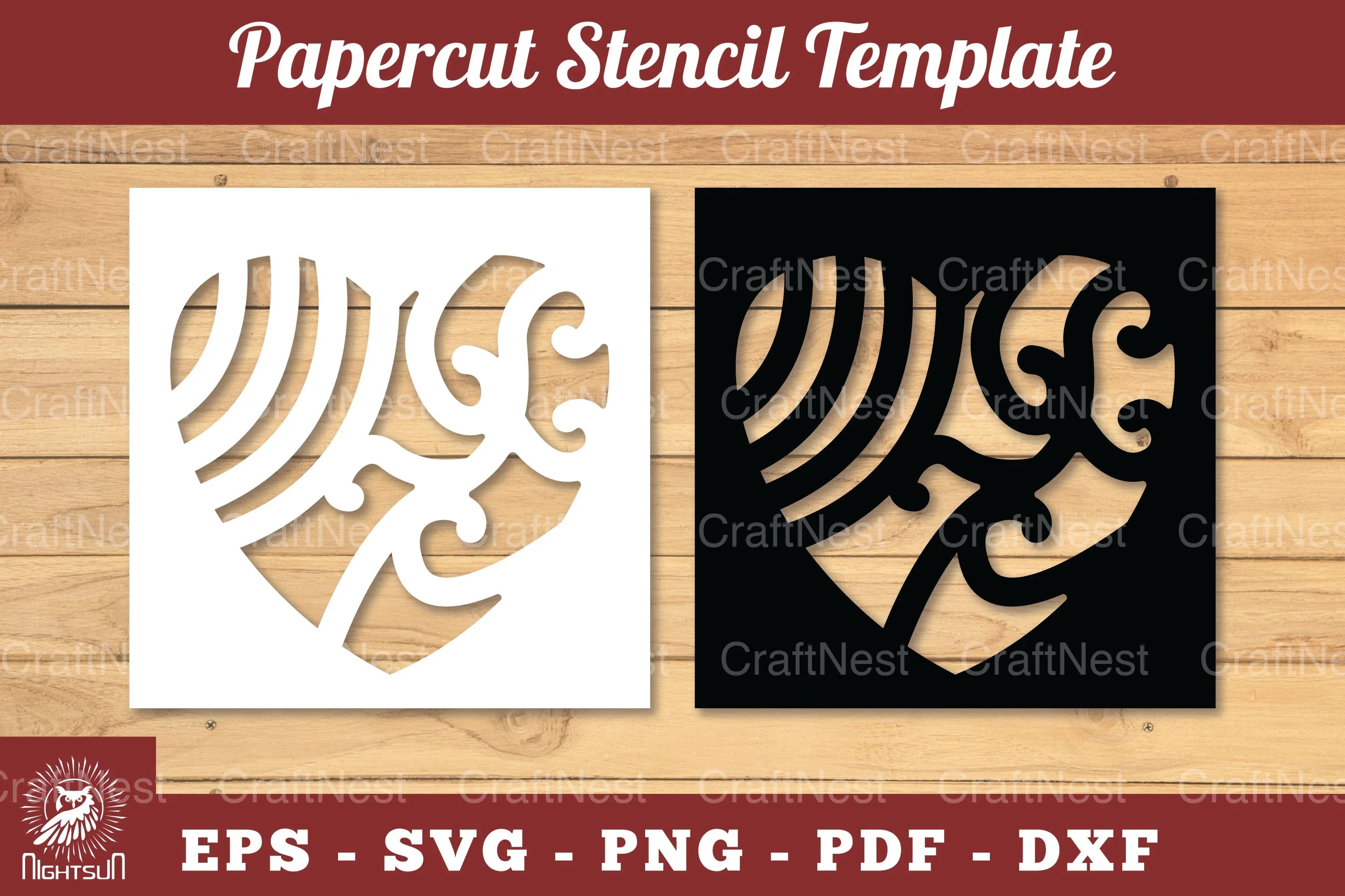 Decorative Heart Papercut Stencil Clipart Bundle - CraftNest - Digital Crafting and Art