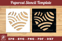 Decorative Heart Papercut Stencil Clipart Bundle - CraftNest - Digital Crafting and Art