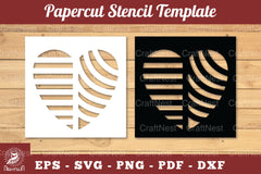 Decorative Heart Papercut Stencil Clipart Bundle - CraftNest - Digital Crafting and Art